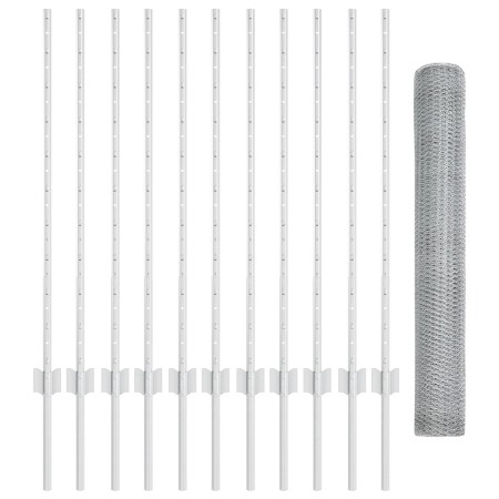 Juego de cercas de jardín Set de 2 Acero galvanizado von , Zaunpfosten - Ref: Foro24-3336999, Preis: 72,24 €, Rabatt: %