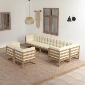 Garden furniture 8 pieces and cushions solid pine wood by vidaXL, Garden sets - Ref: Foro24-3076707, Price: 980,03 €, Discoun...