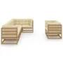 Muebles de jardín 8 pzas y cojines madera maciza pino de vidaXL, Conjuntos de jardín - Ref: Foro24-3076707, Precio: 980,37 €,...