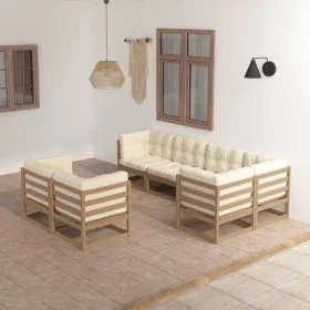 Garden furniture set 7 pieces and cushions solid pine wood by vidaXL, Garden sets - Ref: Foro24-3076697, Price: 785,68 €, Dis...