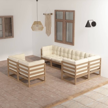 Garden furniture set 7 pieces and cushions solid pine wood by vidaXL, Garden sets - Ref: Foro24-3076697, Price: 797,58 €, Dis...