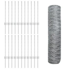 Postes de Cerca 11 pcs U-Channel 60 cm Acero