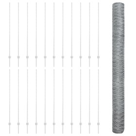 Postes de cerca 22 pcs U-Channel 150 cm Acero galvanizado, Cerca hexagonal 1.5x50 m Acero galvanizado by , fence posts - Ref:...