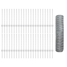 Cerca 11 pcs U-Channel 60 cm Acero Galvanizado