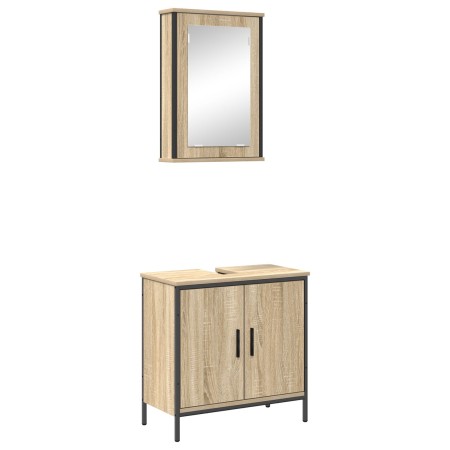 Juego de Muebles de Baño de 2 Piezas en Roble Sonoma de Madera Ingenierida von , Badezimmerwaschtische - Ref: Foro24-3345131,...