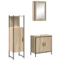 Conjunto de Muebles de Baño de 3 Piezas Roble de Madera Ingenierada by , bathroom vanities - Ref: Foro24-3345149, Price: 164,...