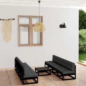 9-piece garden furniture set with solid pine wood cushions by vidaXL, Garden sets - Ref: Foro24-3076408, Price: 908,40 €, Dis...