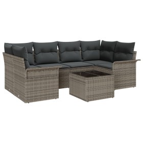Juego de sofá de jardín de 7 piezas con cojines gris poli ratán by , Outdoor sofas - Ref: Foro24-3345259, Price: 442,34 €, Di...