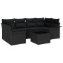 Conjunto de Sofás de Jardín de 7 piezas con Cojines Negro Poliratán | Foro24.es | Tu tienda online para hogar, jardín y más Foro24.es