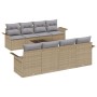 Juego de Sofá de Jardín de 9 Piezas con Cojines Beige de Ratán Poliéster von , Outdoor-Sofas - Ref: Foro24-3345290, Preis: 59...