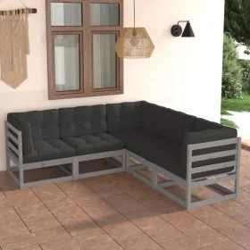 5-piece garden furniture set with solid pine wood cushions by vidaXL, Garden sets - Ref: Foro24-3076776, Price: 458,76 €, Dis...