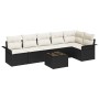 Conjunto de Sofá de Jardín de 6 Piezas con Cojines de Ratán Sintético en Negro by , Outdoor sofas - Ref: Foro24-3345387, Pric...