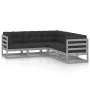 5-piece garden furniture set with solid pine wood cushions by vidaXL, Garden sets - Ref: Foro24-3076776, Price: 464,26 €, Dis...