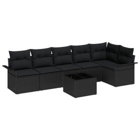 Juego de Sofás de Jardín de 7 Piezas con Cojines Beige Poliratán by , Outdoor sofas - Ref: Foro24-3345393, Price: 464,31 €, D...