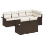 Juego de Sofá de Jardín de 7 Piezas con Cojines Marrón Poliratán by , Outdoor sofas - Ref: Foro24-3345398, Price: 521,93 €, D...