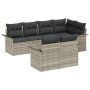Conjunto de Sofá de Jardín de 7 Piezas con Cojines Gris Claro Poliratán by , Outdoor sofas - Ref: Foro24-3345402, Price: 535,...