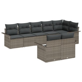 Juego de sofá de jardín de 8 piezas con cojines gris poliratán von , Outdoor-Sofas - Ref: Foro24-3345409, Preis: 567,56 €, Ra...