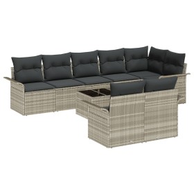 Juego de Sofá de Jardín de 9 Piezas con Cojines Gris Poliratán by , Outdoor sofas - Ref: Foro24-3345422, Price: 674,30 €, Dis...