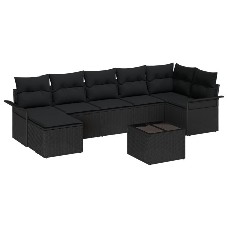 Conjunto de Sofá de Jardín  de 8 Piezas con Cojines Beige de Poliratán | Foro24.es | Tu tienda online para hogar, jardín y más Foro24.es