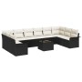 Juego de Sofá de Jardín de 10 Piezas con Cojines Poliratán Marrón by , Outdoor sofas - Ref: Foro24-3345547, Price: 624,99 €, ...
