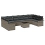 Juego de Sofá de Jardín de 10 Piezas con Cojines de Rattán Negro von , Outdoor-Sofas - Ref: Foro24-3345549, Preis: 667,62 €, ...