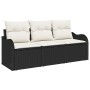 Set de sofá de jardín de 3 piezas con cojines negros de poliratán von , Outdoor-Sofas - Ref: Foro24-3345557, Preis: 220,23 €,...