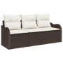 Set de Sofá de Jardín de 3 Piezas con Cojines Marrón Rattan Poli von , Outdoor-Sofas - Ref: Foro24-3345558, Preis: 221,95 €, ...