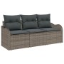 Set de Sofá de Jardín de 3 Piezas con Cojines Gris de Ratán Poli by , Outdoor sofas - Ref: Foro24-3345559, Price: 221,71 €, D...