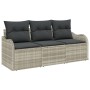 Juego de Sofá de Jardín de 3 piezas con Cojines Gris Claro Poliratán by , Outdoor sofas - Ref: Foro24-3345562, Price: 223,06 ...