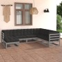 Gartenmöbelset 7-teilig und Kissen aus massivem Kiefernholz von vidaXL, Gartensets - Ref: Foro24-3076756, Preis: 574,33 €, Ra...