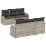 Juego de Sofá de Jardín de 7 Piezas con Cojines Gris Claro Poliratán by , Outdoor sofas - Ref: Foro24-3345592, Price: 492,47 ...