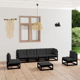 7-teiliges Gartenmöbel-Set mit Kissen aus massivem Kiefernholz von vidaXL, Gartensets - Ref: Foro24-3076458, Preis: 713,65 €,...