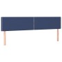 Cama box spring con colchón y LED tela azul 180x200 cm