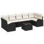 Conjunto de Sofá de Jardín de 8 Piezas con Cojines Negro Poliratán by , Outdoor sofas - Ref: Foro24-3345957, Price: 489,46 €,...