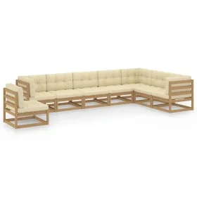 Gartenmöbel Set 8 Stück Kissen Honig Braun Kiefer Holz von vidaXL, Gartensets - Ref: Foro24-3076827, Preis: 928,32 €, Rabatt: %