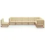 8-piece garden furniture set with brown honey pine wood cushions by vidaXL, Garden sets - Ref: Foro24-3076827, Price: 928,63 ...