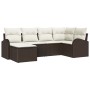 Conjunto de Sofá de Jardín de 6 Piezas con Cojines Marrón Poliratán von , Outdoor-Sofas - Ref: Foro24-3346108, Preis: 395,40 ...