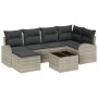 Conjunto de Sofá de Jardín de 7 Piezas con Cojines Gris de Ratán Sintético by , Outdoor sofas - Ref: Foro24-3346122, Price: 4...
