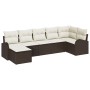Conjunto de Sofá de Jardín de 7 Piezas con Cojines Marrón de Poliratán de , Sofás de exterior - Ref: Foro24-3346128, Precio: ...
