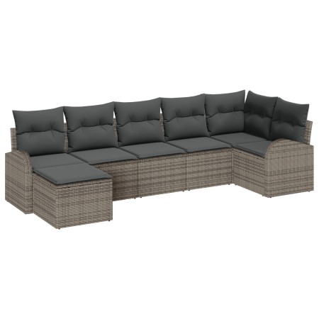 Conjunto de sofá de jardín de 7 piezas con cojines gris de poliratán von , Outdoor-Sofas - Ref: Foro24-3346129, Preis: 439,86...