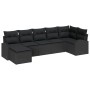 Set de Sofás de Jardín de 7 Piezas con Cojines de Poliratán Negro von , Outdoor-Sofas - Ref: Foro24-3346133, Preis: 448,79 €,...