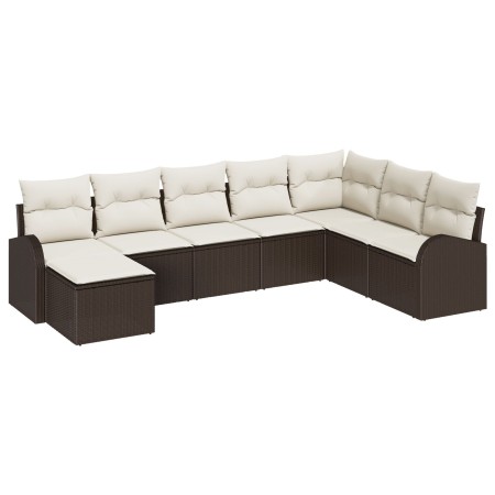 Juego de Sofá de Jardín de 8 Piezas con Cojines Marrón Poliéster von , Outdoor-Sofas - Ref: Foro24-3346158, Preis: 519,96 €, ...