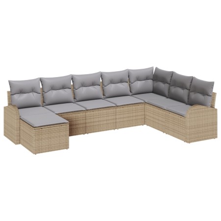 Set de sofá de jardín de 8 piezas con cojines en beige de ratán sintético by , Outdoor sofas - Ref: Foro24-3346160, Price: 48...