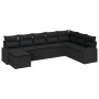 Conjunto de Sofá de Jardín de 8 Piezas con Cojines Negro de Poliratán by , Outdoor sofas - Ref: Foro24-3346163, Price: 511,85...