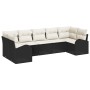 Conjunto de sofá de jardín de 7 piezas con cojines - Ratan sintético negro von , Outdoor-Sofas - Ref: Foro24-3346187, Preis: ...