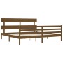 Honey brown solid wood bed frame and headboard 200x200 cm by vidaXL, Beds and slatted bases - Ref: Foro24-3195114, Price: 170...
