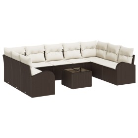 Juego de Sofá de Jardín de 9 Piezas con Cojines Gris Polirratán by , Outdoor sofas - Ref: Foro24-3346208, Price: 639,39 €, Di...