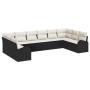 Juego de Sofá de Jardín de 10 Piezas con Cojines Poliratán Negro by , Outdoor sofas - Ref: Foro24-3346217, Price: 579,06 €, D...