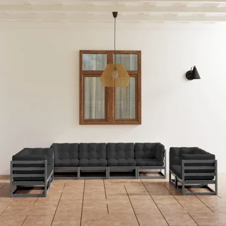8-piece garden furniture set with solid pine wood cushions by vidaXL, Garden sets - Ref: Foro24-3076511, Price: 739,72 €, Dis...