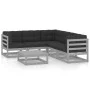 6-piece garden furniture set with solid pine wood cushions by vidaXL, Garden sets - Ref: Foro24-3076551, Price: 481,99 €, Dis...